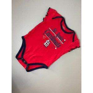 MLB St. Louis Cardinals baby girl bodysuit 18 months red baseball‎ team graphic